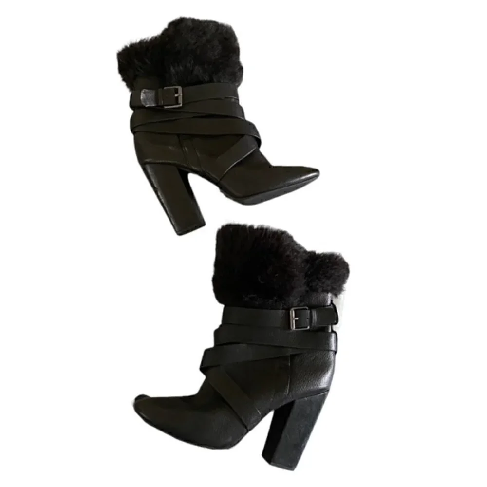 Pour La Victoire Bionda Bootie with Faux Fur Cuff 9